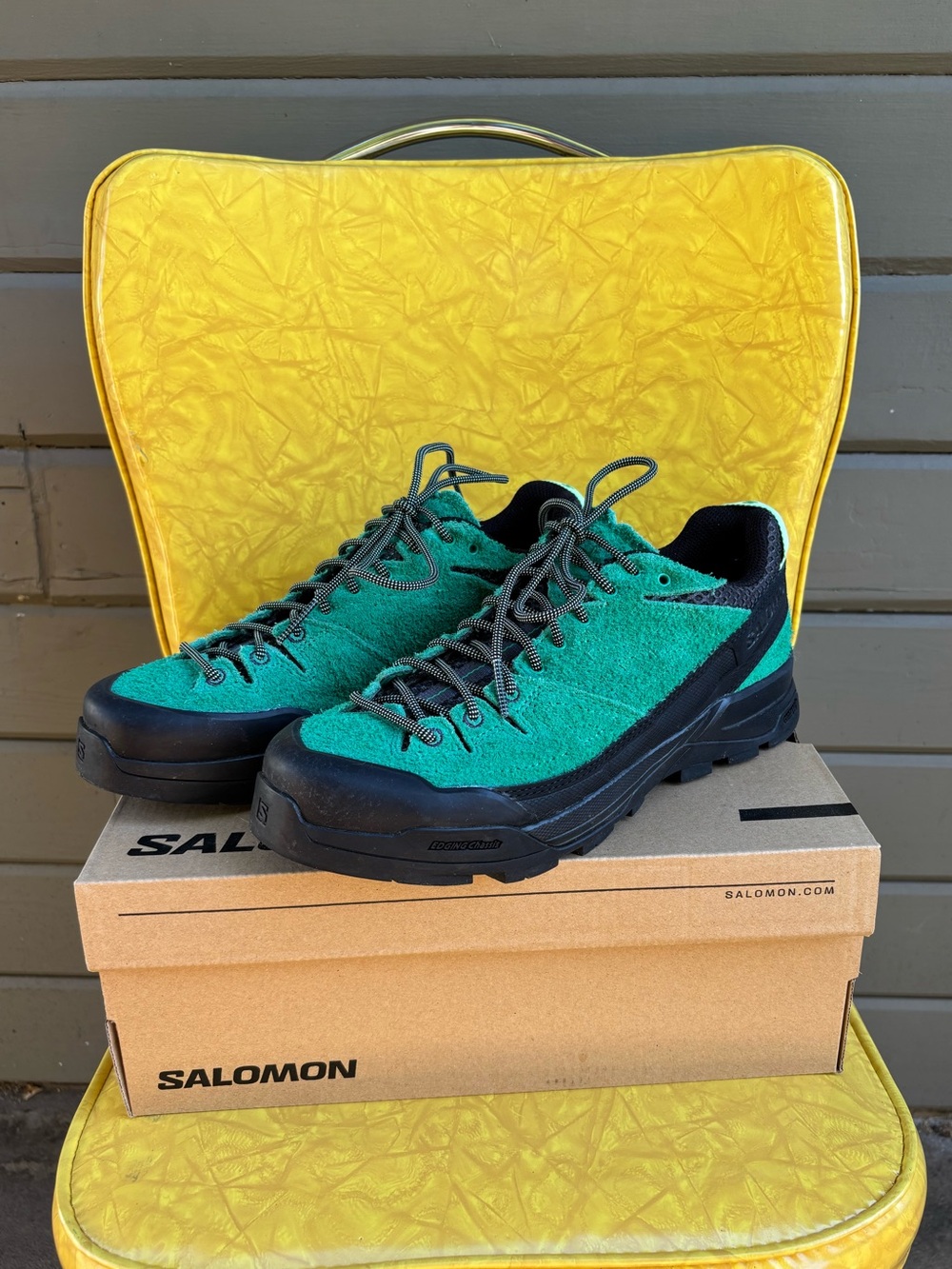 Salomon X-Alp suede sneakers in green